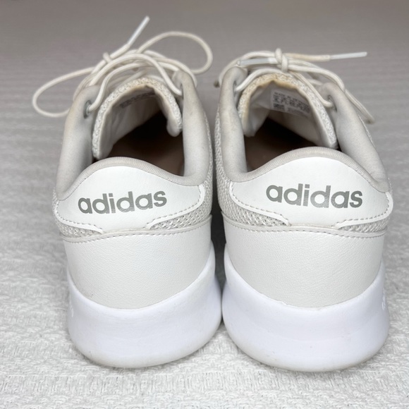 adidas Women's Cloudfoam Qt Racer Sneakers beige Cloud White Platinum 8 - Picture 9 of 10